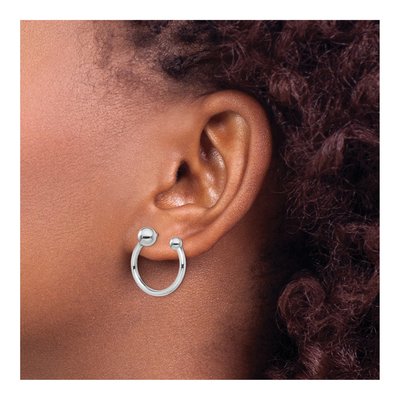 Sterling Silver 22mm Hoop Earrings – view 4