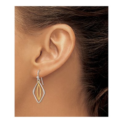 Sterling Silver Diamond Shape Dangle Earrings – view 4