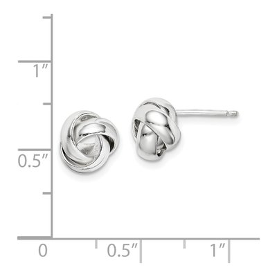 Sterling Silver Love Knot Stud Earrings – view 5