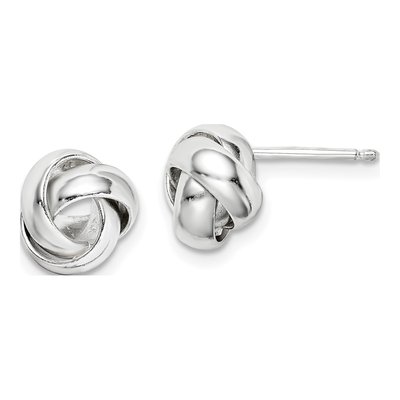Sterling Silver Love Knot Stud Earrings