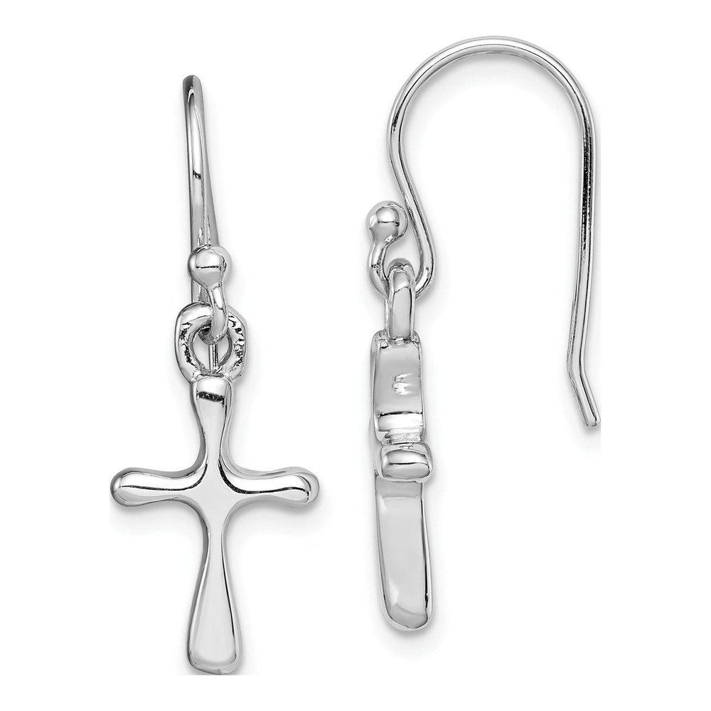 Sterling Silver Cross Dangle Earrings