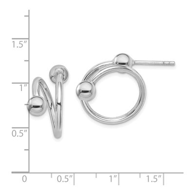 Sterling Silver 21mm Coil Hoop Earrings – view 6