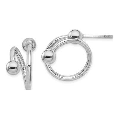 Sterling Silver 21mm Coil Hoop Earrings