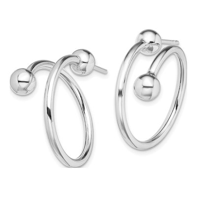 Sterling Silver 25mm Coil Hoop Earrings – view 3