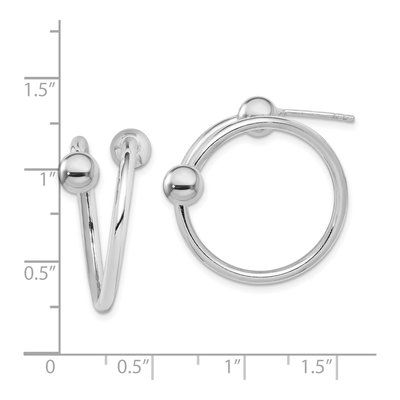 Sterling Silver 25mm Coil Hoop Earrings – view 6