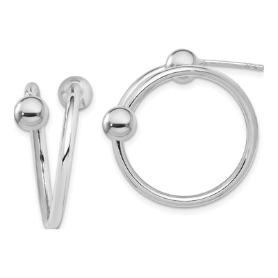 Sterling Silver 25mm Coil Hoop Earrings