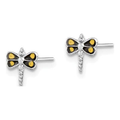 Sterling Silver Dragonfly Stud Earrings – view 3