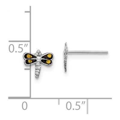 Sterling Silver Dragonfly Stud Earrings – view 5