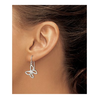 Sterling Silver Butterfly Dangle Earrings – view 4