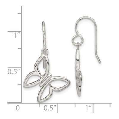 Sterling Silver Butterfly Dangle Earrings – view 5