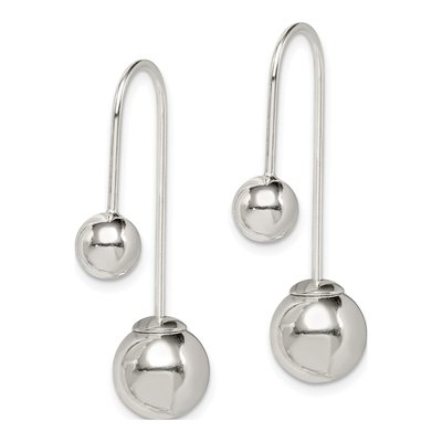 Sterling Silver Front Back Threader Earrings – view 3