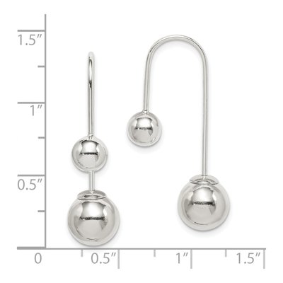 Sterling Silver Front Back Threader Earrings – view 5
