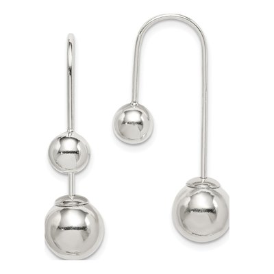 Sterling Silver Front Back Threader Earrings
