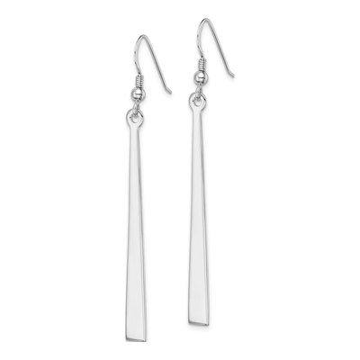 Sterling Silver Graduated Bar Dangle Earrings – view 3