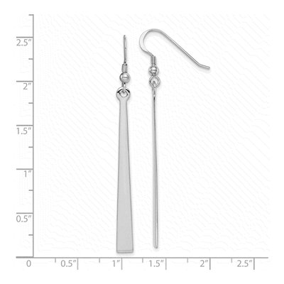 Sterling Silver Graduated Bar Dangle Earrings – view 5