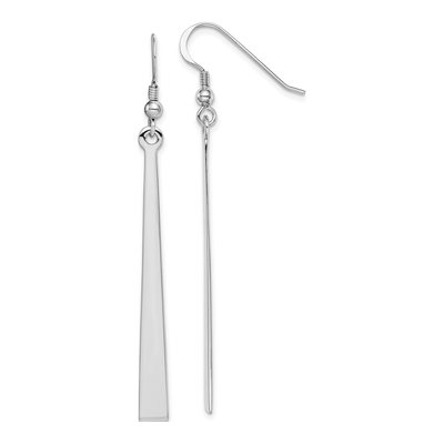 Sterling Silver Graduated Bar Dangle Earrings