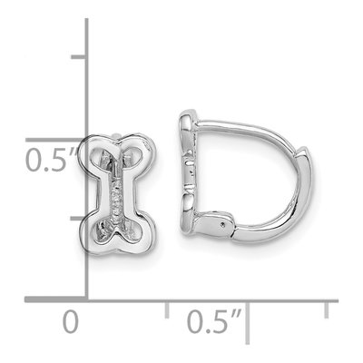 Sterling Silver 9.5mm Bone Hoop Earrings – view 6