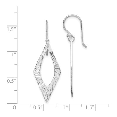 Sterling Silver Diamond-Cut Dangle Earrings – view 6