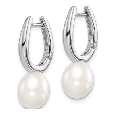 Sterling Silver Freshwater Cultured Pearl Dangle Earrings – view 3