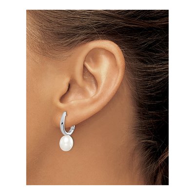 Sterling Silver Freshwater Cultured Pearl Dangle Earrings – view 4