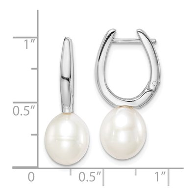 Sterling Silver Freshwater Cultured Pearl Dangle Earrings – view 5
