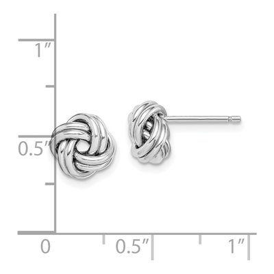 Sterling Silver Love Knot Stud Earrings – view 6