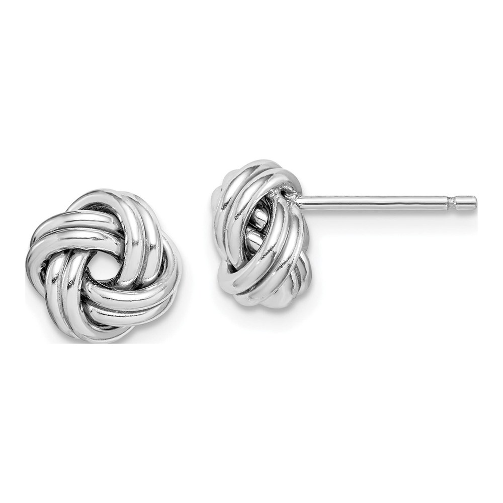 Sterling Silver Love Knot Stud Earrings