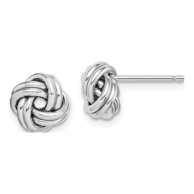 Sterling Silver Love Knot Stud Earrings