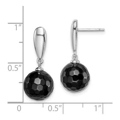 Sterling Silver Onyx Dangle Earrings – view 5