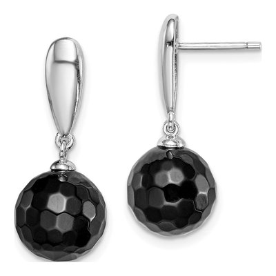 Sterling Silver Onyx Dangle Earrings