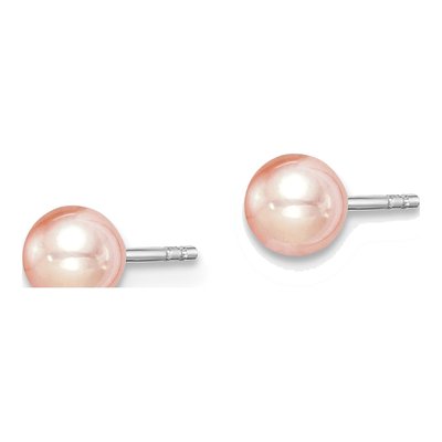 Girls' Sterling Silver Freshwater Pearl Earring Set – view 4