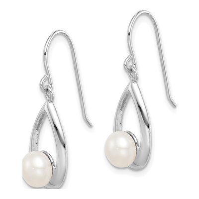 Sterling Silver Freshwater Cultured Pearl Dangle Earrings – view 3