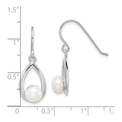 Sterling Silver Freshwater Cultured Pearl Dangle Earrings – view 5