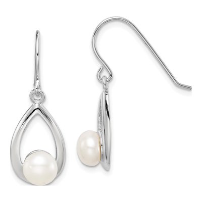 Sterling Silver Freshwater Cultured Pearl Dangle Earrings