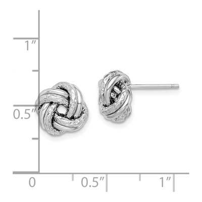 Sterling Silver Love Knot Stud Earrings – view 5