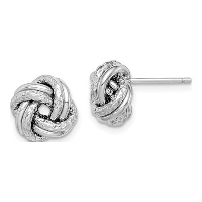 Sterling Silver Love Knot Stud Earrings