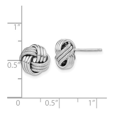 Sterling Silver Love Knot Stud Earrings – view 5