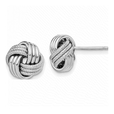 Sterling Silver Love Knot Stud Earrings