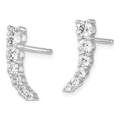 Sterling Silver CZ Dangle Earrings – view 3