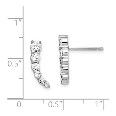 Sterling Silver CZ Dangle Earrings – view 5
