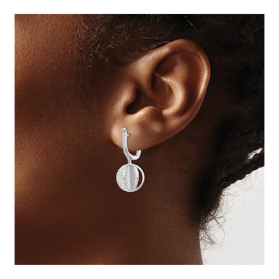 Sterling Silver CZ Sphere Dangle Earrings – view 4
