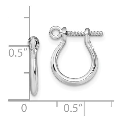 Sterling Silver Small Shackle Link Screw Dangle Earrings – view 5