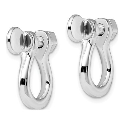 Sterling Silver Shackle Link Drop Earring | Single – view 3