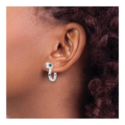 Sterling Silver Shackle Link Drop Earring | Single – view 4