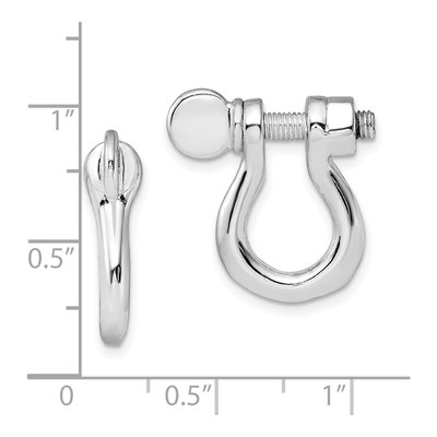 Sterling Silver Shackle Link Drop Earring | Single – view 5
