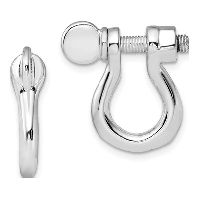 Sterling Silver Shackle Link Dangle Earrings