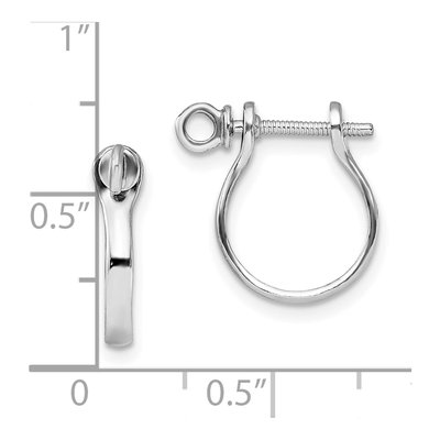 Sterling Silver 3D Shackle Link Screw Dangle Earrings – view 5