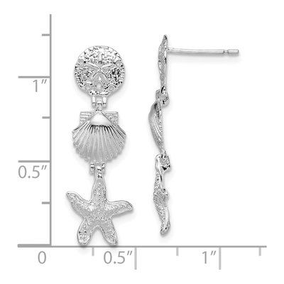 Sterling Silver Sea Life Dangle Earrings – view 5