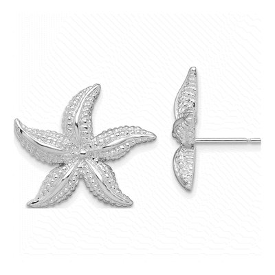 Sterling Silver Starfish Stud Earrings