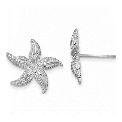 Sterling Silver Starfish Stud Earrings